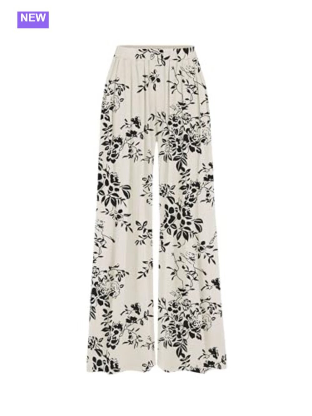 Wide Leg Palazzo Pants with Pockets Elastic Waist Flowy Beach Vacation